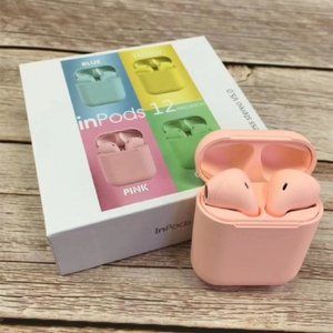 Pink Inpods 12 TWS Bluetooth Wireless Earbuds